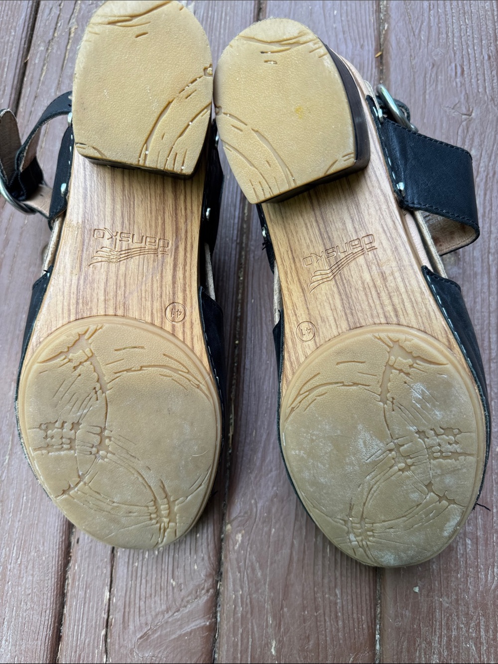 Dansko MINKA Black Leather Two-Band Ankle-Strap Sandals - Picture 6 of 10